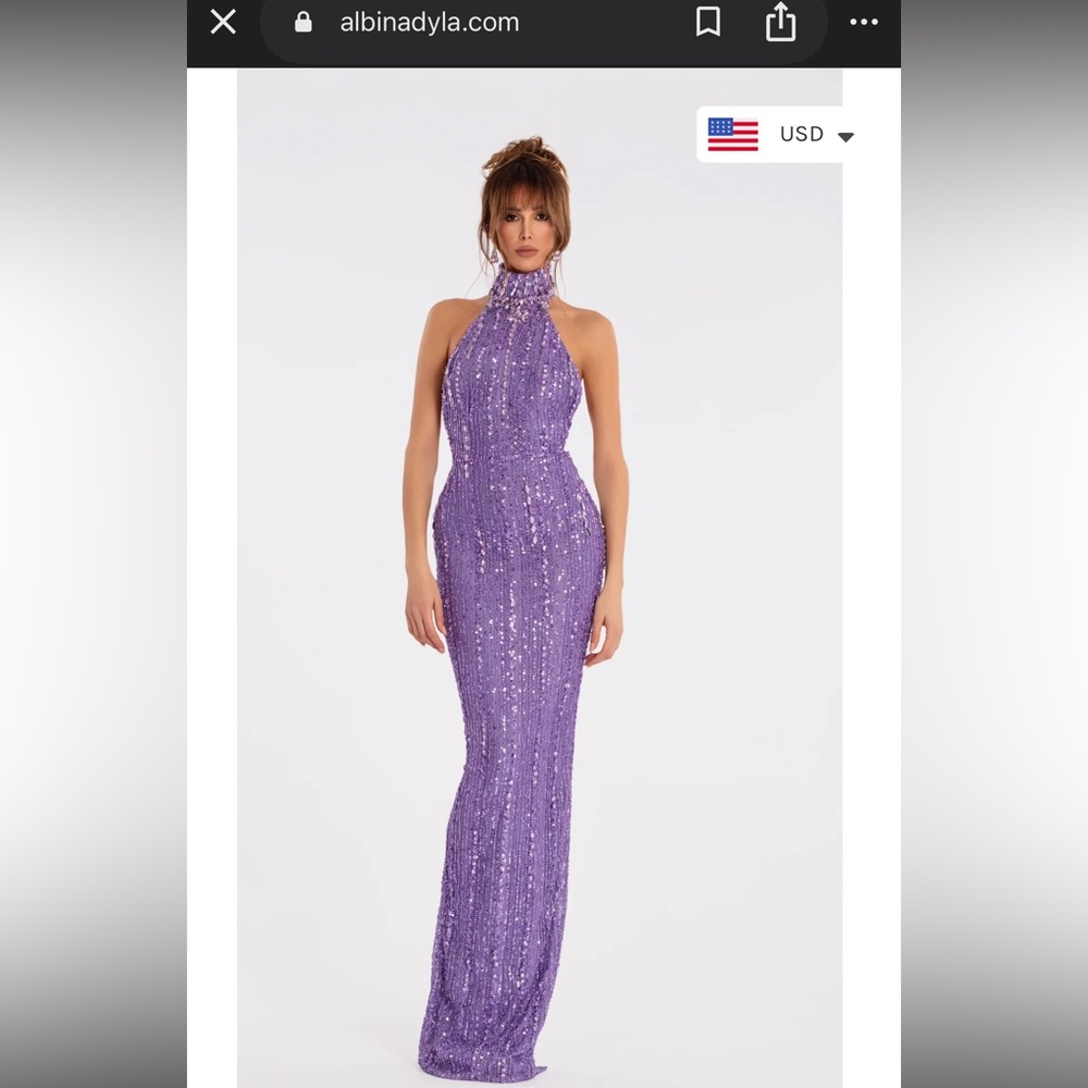 Albina Dyla Noctulilac Illusion Purple Dress Altered to fit a size 4/6